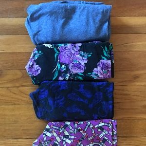 Lularoe TC Tall & Curvy Leggings 4 pack